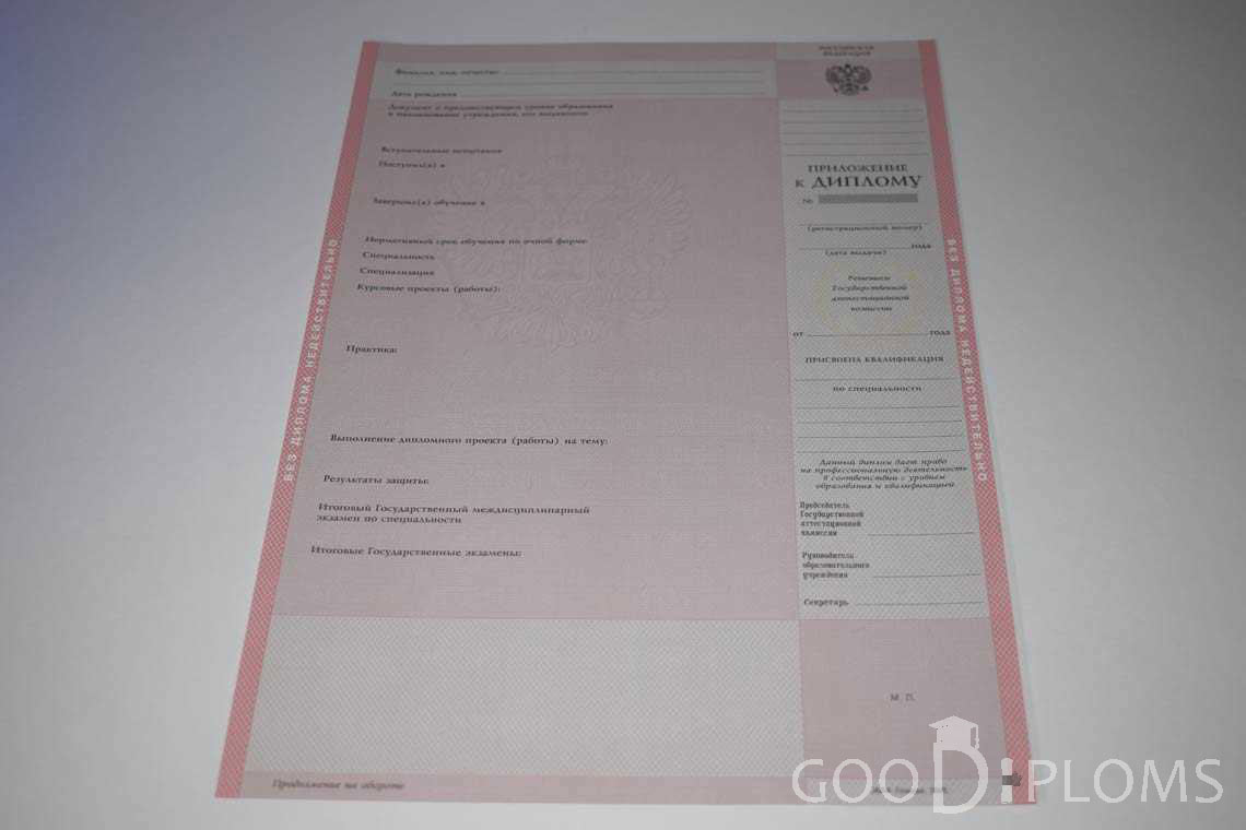 Приложение к Диплому Техникума с Отличием  в период c 2003 по 2007 год - Львов