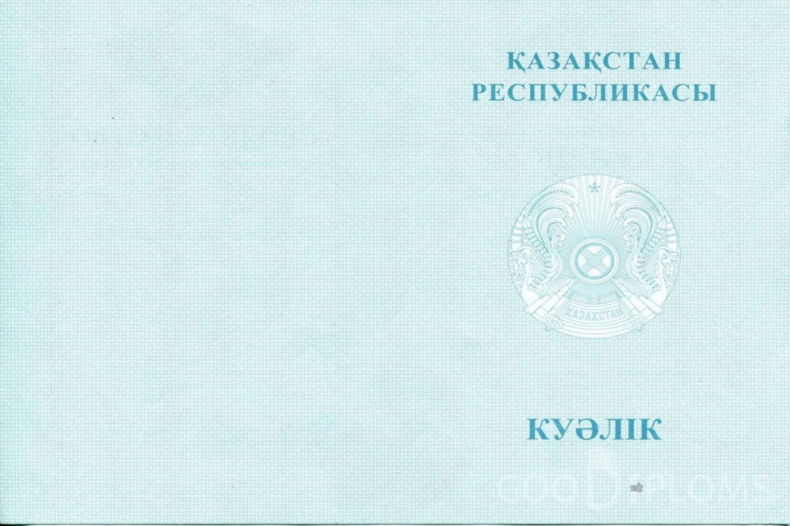 Казахский аттестат за 9 класс - Обратная сторона- Львов